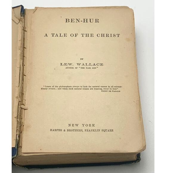 Ben Hur A Tale of the Christ Book - Picture 2 of 6